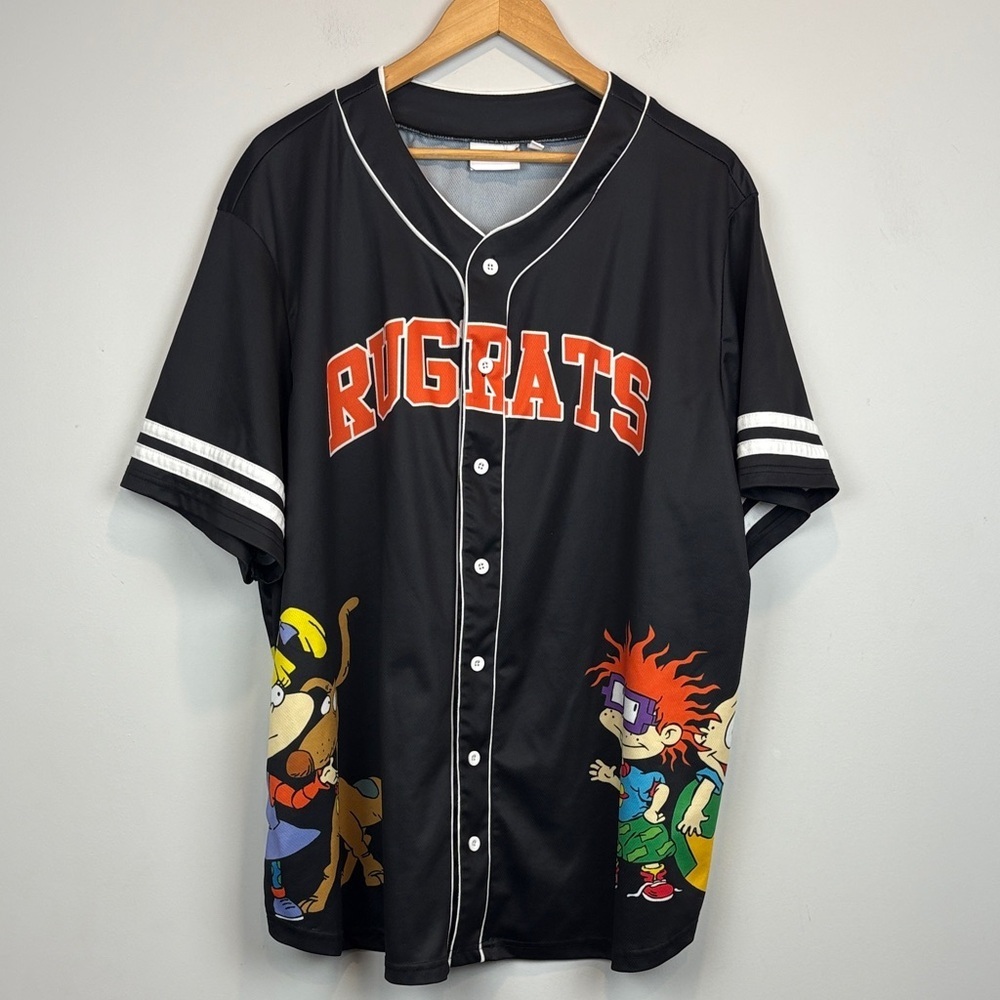Nickelodeon Rugrats Black and White baseball jersey